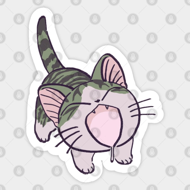 I draw pink pastel happy chi the kitten 2 / Chi's sweet home Sticker by mudwizard